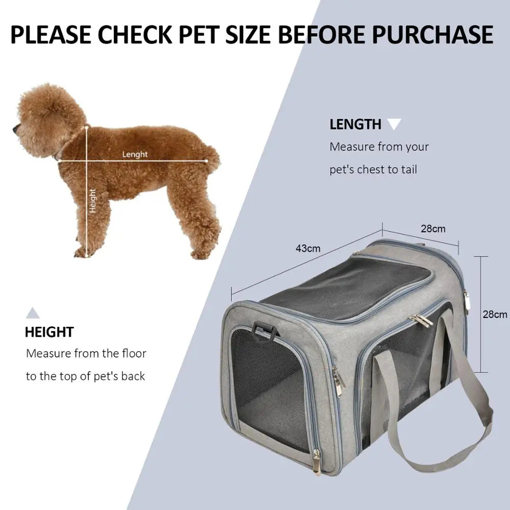 Airline-Approved Pet Carrier Backpack - Soft Travel Bag for Cats & Dogs