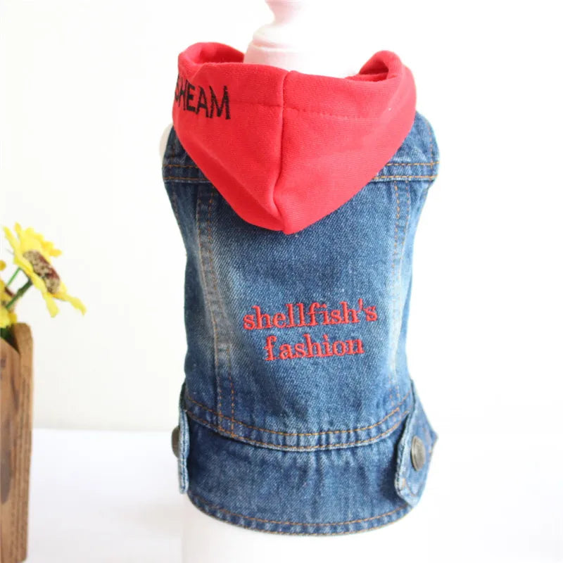 Cat Denim Vest - Casual Jeans Jacket for Small & Medium Cats