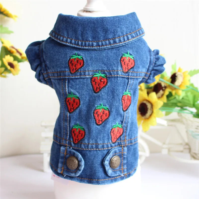 Cat Denim Vest - Casual Jeans Jacket for Small & Medium Cats