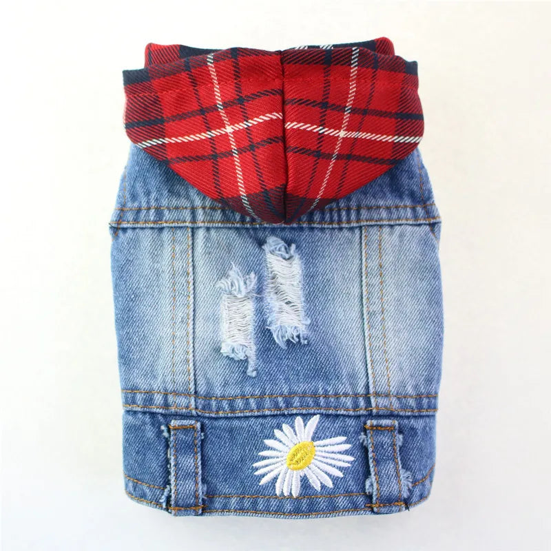 Cat Denim Vest - Casual Jeans Jacket for Small & Medium Cats