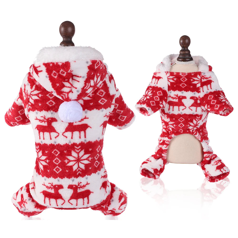 Christmas Puppy Jumpsuit for Small & Medium Dogs