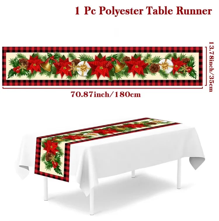 Christmas Table Runner - Festive Decor for Home