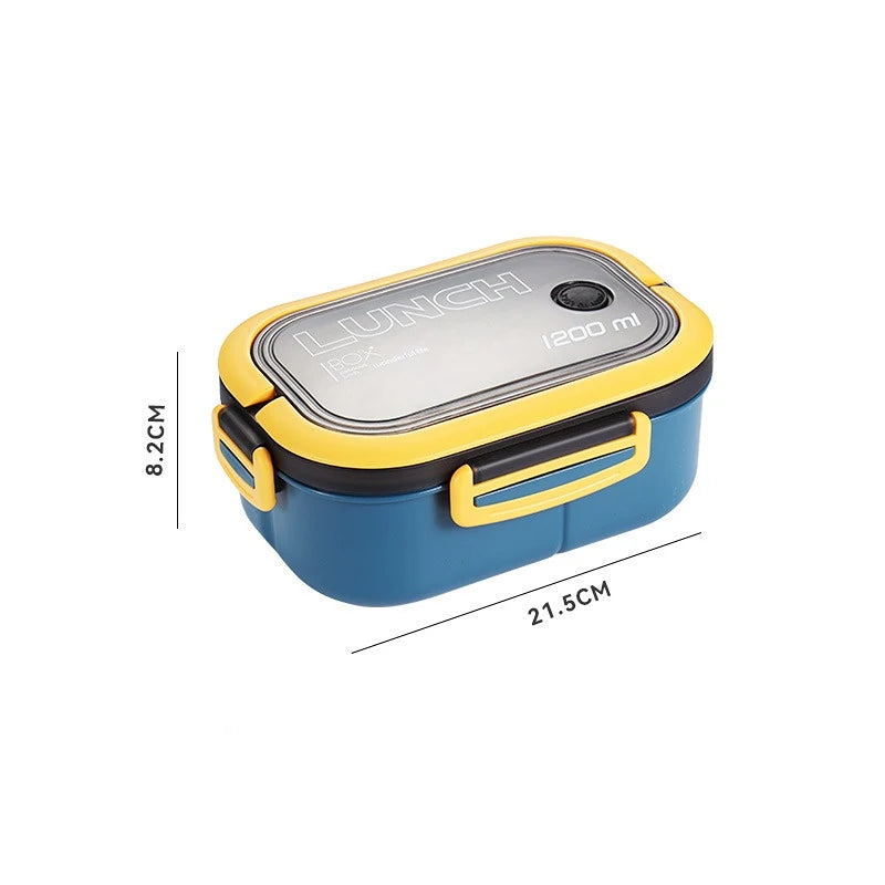 2-Layer Leakproof Bento Lunch Box with Spoon & Fork