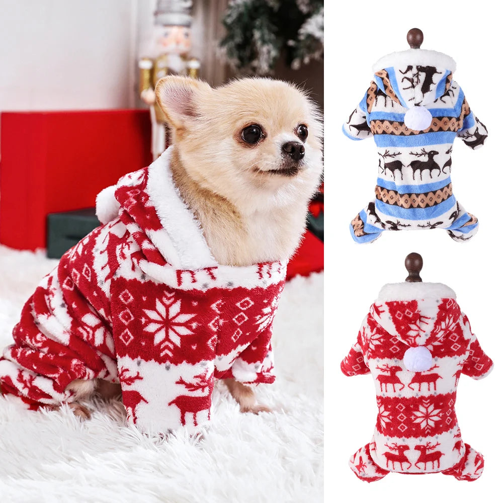 Christmas Puppy Jumpsuit for Small & Medium Dogs