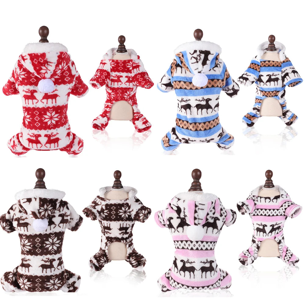 Christmas Puppy Jumpsuit for Small & Medium Dogs