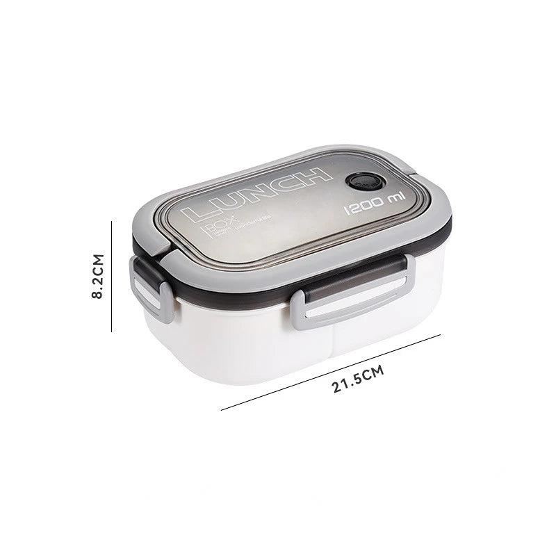 2-Layer Leakproof Bento Lunch Box with Spoon & Fork